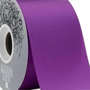 *(50 Yards Of Purple 2.5" Inch Wide Acetate Satin Ribbon)*